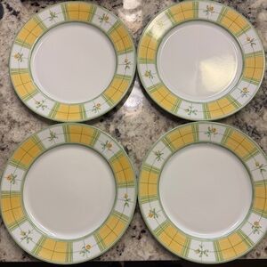 Mikasa Vintage English Rose SL 112 Dinner Plates Set of 4